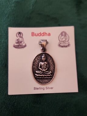 NWOT Solid Sterling Silver Buddha Pendant - Silver Artisan Made